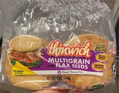 Thinwich multigrain with flax seed
