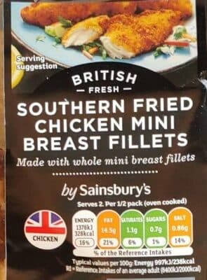 Southern fried chicken mini breast fillets