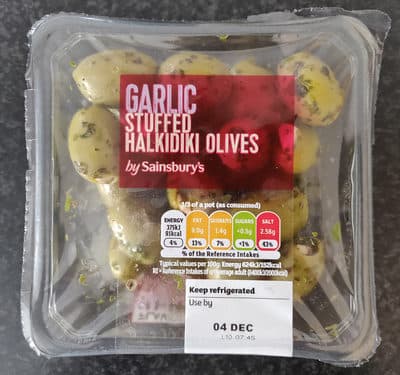 Garlic Stuffed Halkidi Olives
