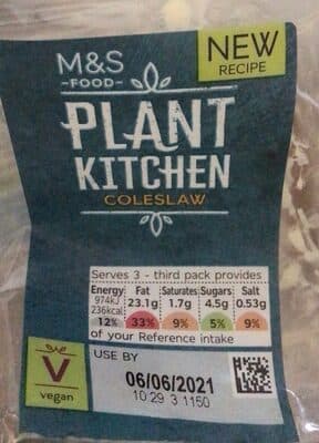 Plant kitchen coleslaw