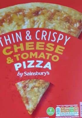 Thin and Crispy Cheese and Tomato Pizza