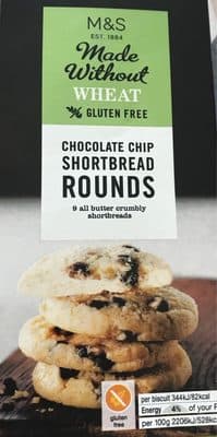 Chocolate Chip Shortbread Rounds