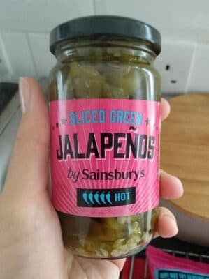 Sliced green jalapenos