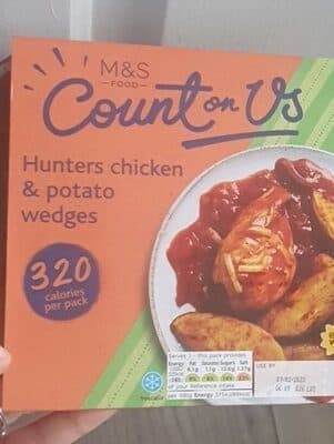 Hunters chicken and potato wedges