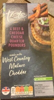 Beef & Cheddar Cheese Quarter Pounders