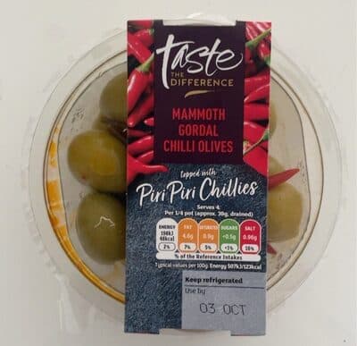Taste the Difference Mammoth Gordal Chilli Olives