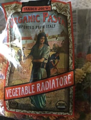 Trader Joe's, Vegetable Radiatore Organic Pasta