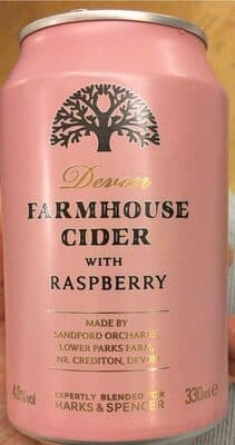 Farmhouse cider with raspberry