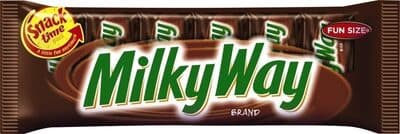 Milk chocolate fun size candy bars