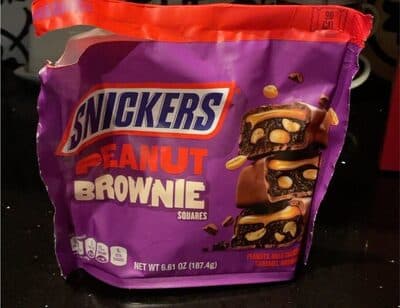 Peanut Milk Chocolate Caramel Brownie Squares