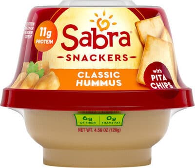 Classic Hummus With Pita Chips Snackers