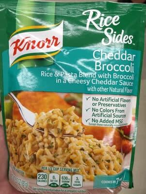 Cheddar Broccoli Flavor Rice & Pasta Blend with Broccoli in a Cheesy Cheddar Sauce