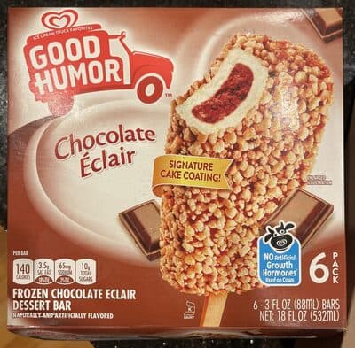 Chocolate Eclair Flavored Frozen Dessert Bars