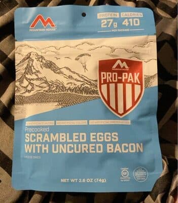 Scrambled Eggs with Uncured Bacon