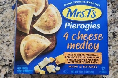 4 Cheese Medley Cheddar, Parmesan, Romano & Swiss Cheeses and Creamy Whipped Potatoes Pierogies