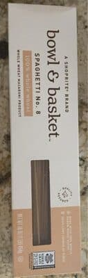 100% WHOLE WHEAT MACARONI PRODUCT, SPAGHETTI NO. 8