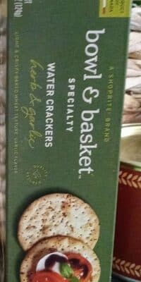 HERB & GARLIC SPECIALTY WATER CRACKERS, HERB & GARLIC