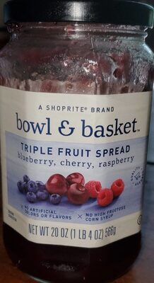 Blueberry, Cherry, Raspberry Triple Fruit Spread