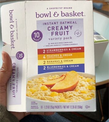 Instant oatmeal creamy fruit