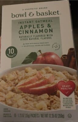 Instant oatmeal apple and cinnamon