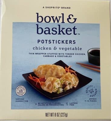 Chicken & Vegetable Thin Wrapper Stuffed With Tender Chicken, Cabbage & Vegetables Potstickers
