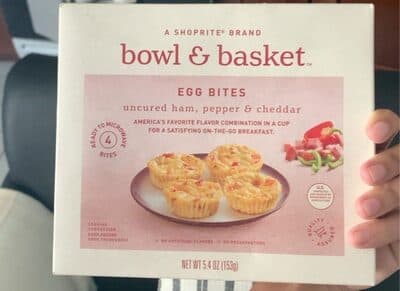 Uncured Ham, Pepper & Cheddar Egg Bites