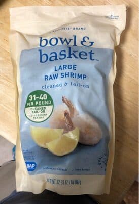 CLEANED & TAIL-ON LARGE RAW SHRIMP