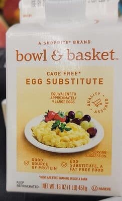 Cage free egg substitute
