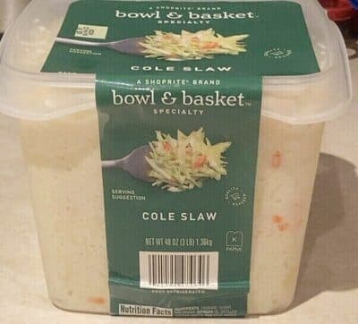 bowl & basket cole slaw salad