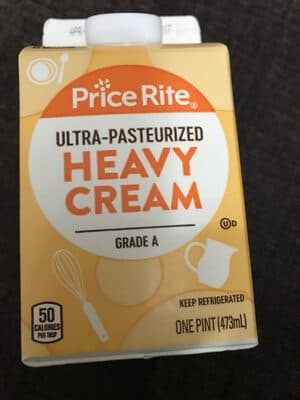 Price Rite, Ultra Pasteurized Heavy Cream
