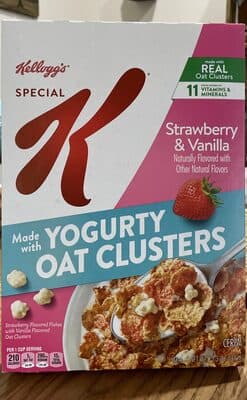 Special K strawberry & vanilla made with yogurt oat clusters