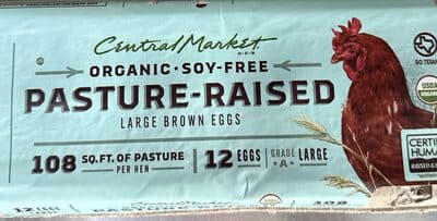 Organic soy free pasture raised eggs