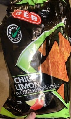 Chile Limón Flavored Tortilla Chips Totopos De Maiz