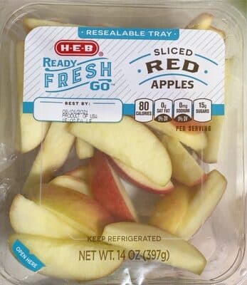 Red apple slices