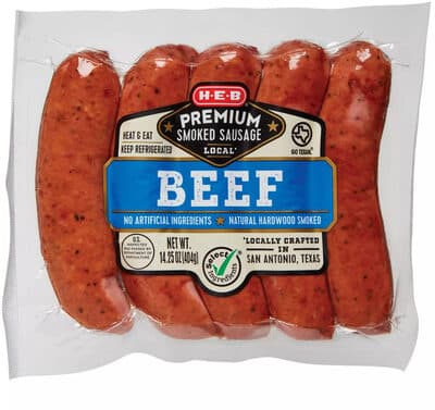 Beef sausage