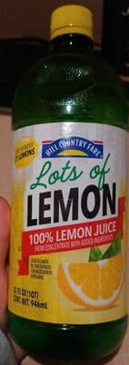 100% Lemon Juice From Concentrate