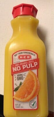 100% Orange Juice, No Pulp