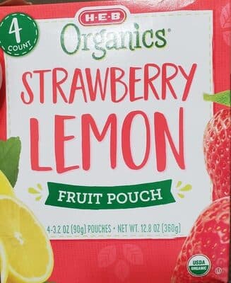 Strawberry Lemon Fruit Pouches