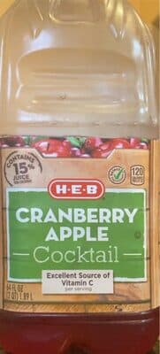 Cranberry Apple Cocktail Juice From Concentrate