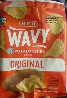 Wavy potato chips