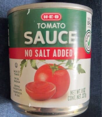 Tomato No Salt Added Sauce