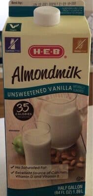 Unsweetened Vanilla Flavored Almondmilk