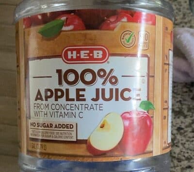 100% Apple Juice From Concentrate