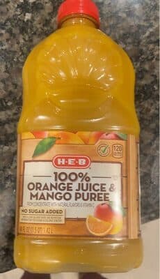 100% Orange Juice & Mango Puree From Concentrate