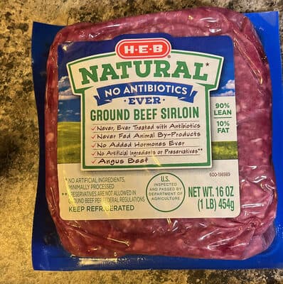 Natural Ground Beef Sirloin