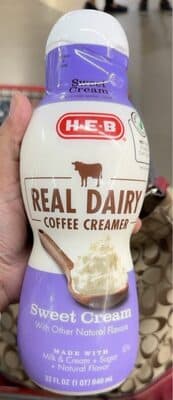HEB real dairy coffee creamer