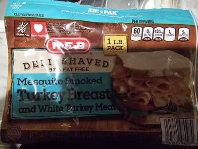 Mesquite Smoked 97% Fat Free Deli Shaved Turkey Breast And White Turkey Meat