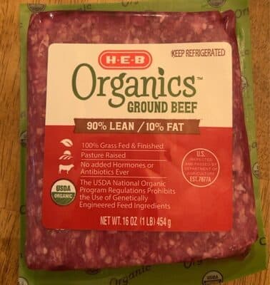 90% Lean / 10% Fat Ground Beef