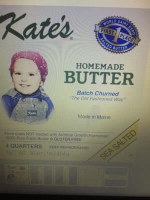 KATE'S CREAMERY, 100% PURE BUTTER