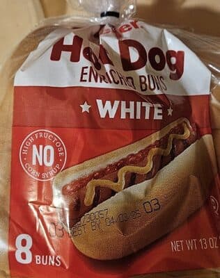 White Hot Dog Enriched Buns